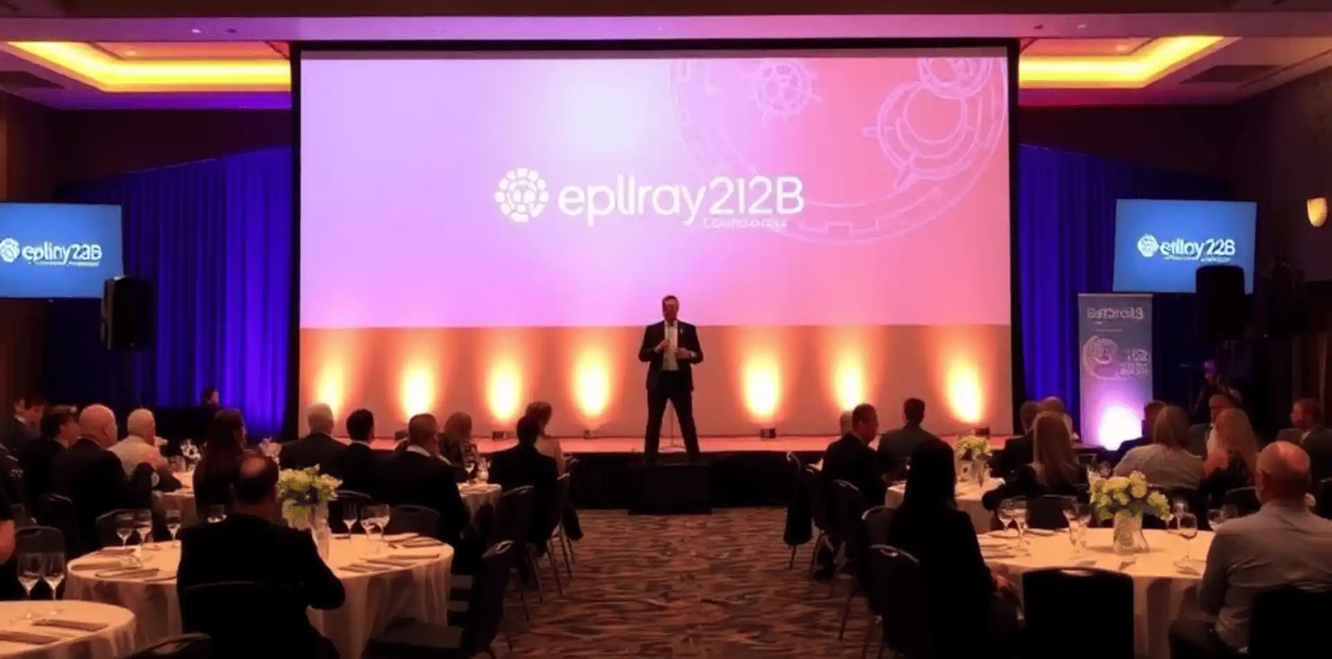 Montaje de un espacio para eventos empresariales